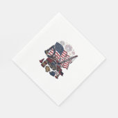 Patriottische Constructie USA Vintage Servet (Hoek)