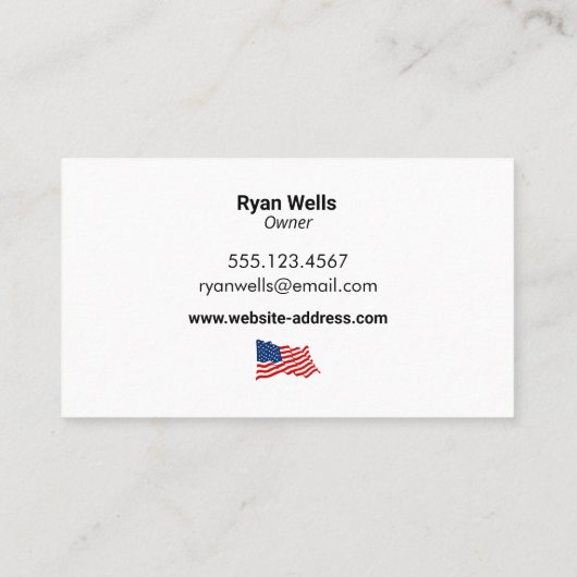 patriottische constructie visitekaartje (Achterkant)