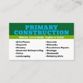 patriottische constructie visitekaartje (Voorkant)