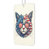 Patriottische Cool Cat Dearing Shades Smile Zonneb Luchtverfrisser (Links)