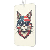 Patriottische Cool Cat met een zonnebril en een gl Luchtverfrisser (Links)