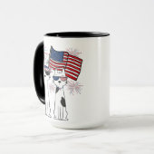Patriottische Coole Katten Mok (Voorkant links)