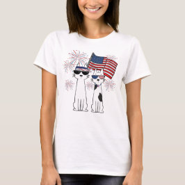 Patriottische Coole Katten T-shirt