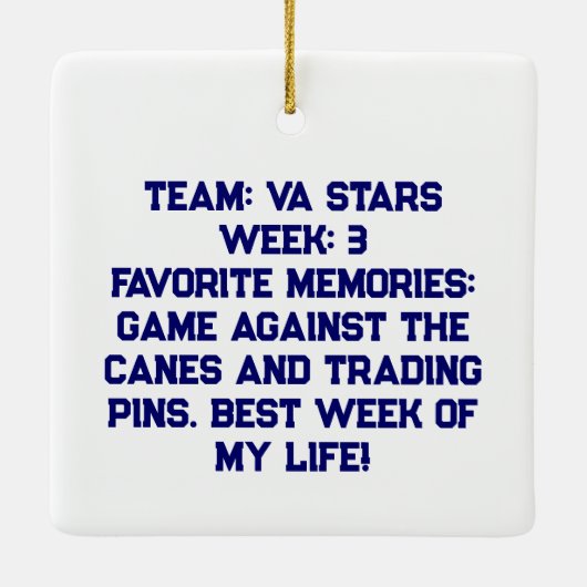 Patriottische Cooperstown Baseball Player Custom Keramisch Ornament (Achterkant)