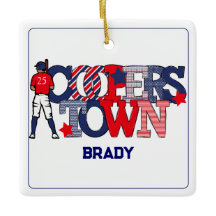 Patriottische Cooperstown Baseball Player Custom