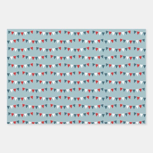 Patriottische Coördinerende Print Wrapping Papiere Inpakpapier Vel (Voorkant 3)