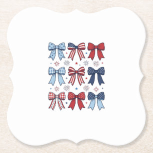 Patriottische Coquette Strikken Vintage Vector Des Kartonnen Onderzetters