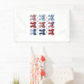 Patriottische Coquette Strikken Vintage Vector Des Spandoek (Insitu)