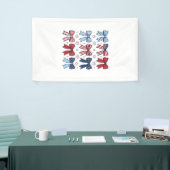 Patriottische Coquette Strikken Vintage Vector Des Spandoek (Beurs)