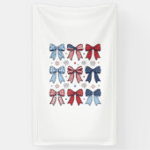 Patriottische Coquette Strikken Vintage Vector Des Spandoek (Verticaal)