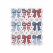 Patriottische Coquette Strikken Vintage Vector Des Sticker (Voorkant)