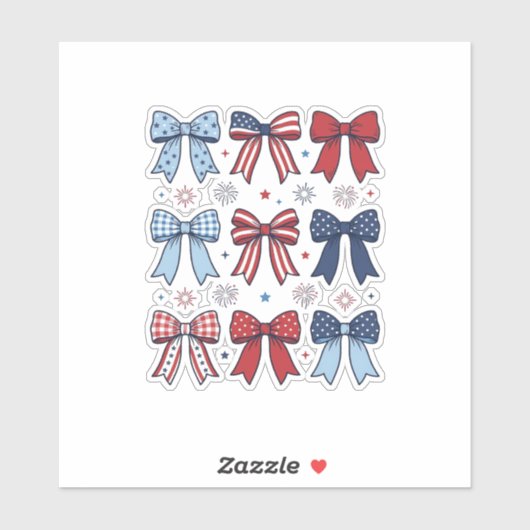 Patriottische Coquette Strikken Vintage Vector Des Sticker (Vel)