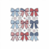 Patriottische Coquette Strikken Vintage Vector Des Sticker (Voorkant)