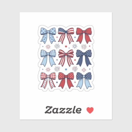 Patriottische Coquette Strikken Vintage Vector Des Sticker (Vel)