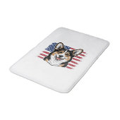 Patriottische Corgi Amerikaanse Vlag Vintage Vecto Badmat (Gekanteld)