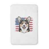 Patriottische Corgi Amerikaanse Vlag Vintage Vecto Badmat (Voorkant Verticaal)