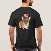 Patriottische Corgi in stijl T-shirt (Achterkant)