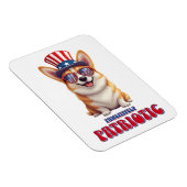 Patriottische Corgi - Pawsitief Patriottisch Magneet (Rechterzijde)