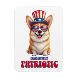 Patriottische Corgi - Pawsitief Patriottisch Magneet