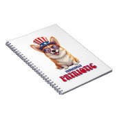 Patriottische Corgi - Pawsitief Patriottisch Notitieboek (Rechterzijde)