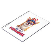 Patriottische Corgi - Pawsitief Patriottisch Notitieboek (Linkerzijde)