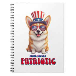 Patriottische Corgi - Pawsitief Patriottisch Notitieboek