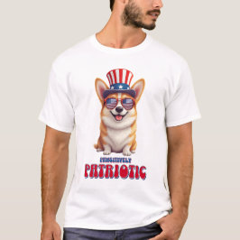 Patriottische Corgi - Pawsitief Patriottisch T-shirt