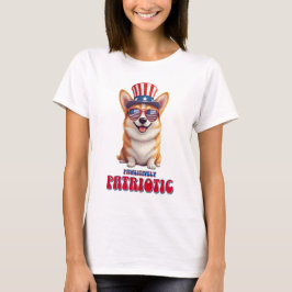 Patriottische Corgi - Pawsitief Patriottisch T-shirt
