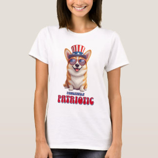 Patriottische Corgi - Pawsitief Patriottisch T-shirt