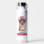 Patriottische Corgi - Pawsitief Patriottisch Waterfles (Voorkant)