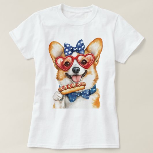 Patriottische Corgi T-shirt (Design voorkant)