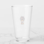 Patriottische Corgi-Vuurwerkhond Vectorontwerp_1 Glas (Achterkant)