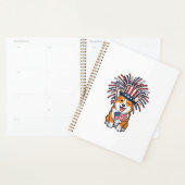 Patriottische Corgi-Vuurwerkhond Vectorontwerp_1 Planner (Display)