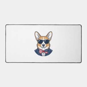Patriottische Corgi-zonnebril Vintage Vector Kunst Bureaumat