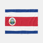 Patriottische Costa Rica-vlag Fleece Deken (Voorkant (Horizontaal))