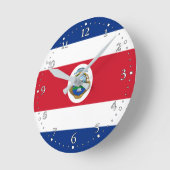 Patriottische Costa Rica-vlag Ronde Klok (Hoek)