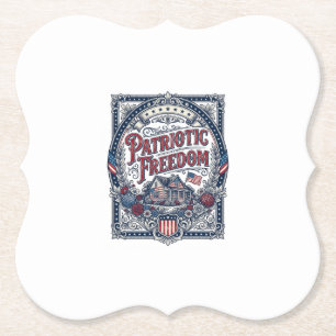 Patriottische Cottage Tuin Vector Grafische T-shir Kartonnen Onderzetters
