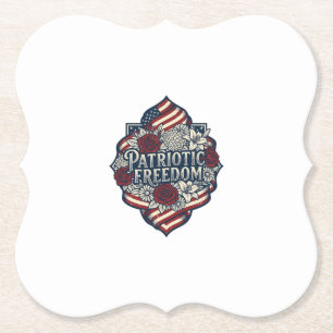 Patriottische Cottage Tuin Vector Grafische T-shir Kartonnen Onderzetters