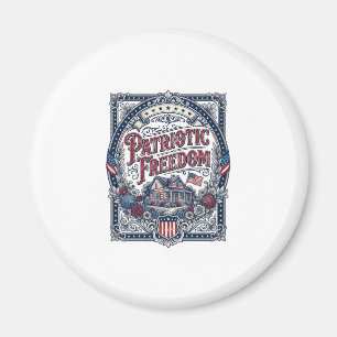 Patriottische Cottage Tuin Vector Grafische T-shir Magneet