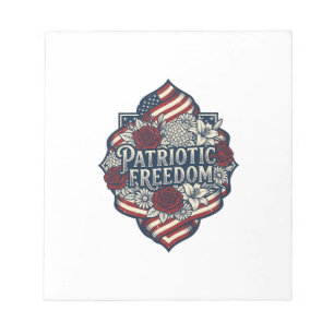 Patriottische Cottage Tuin Vector Grafische T-shir Notitieblok