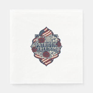 Patriottische Cottage Tuin Vector Grafische T-shir Servet