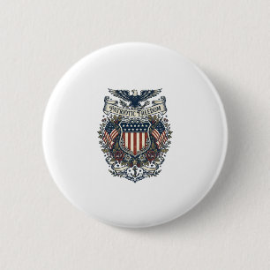 Patriottische Cottagecore Amerika Vector Grafische Ronde Button 5,7 Cm