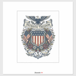 Patriottische Cottagecore Amerika Vector Grafische Sticker