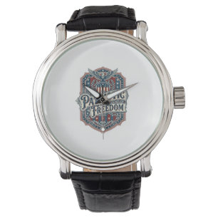 Patriottische Country Gospel Vector Grafische T-sh Horloge