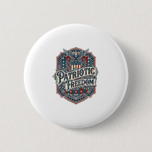 Patriottische Country Gospel Vector Grafische T-sh Ronde Button 5,7 Cm