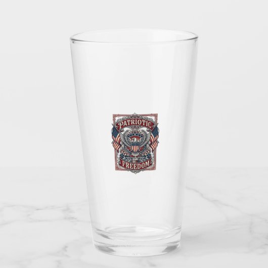 Patriottische County Parade Vector Grafische T-shi Glas (Voorkant)