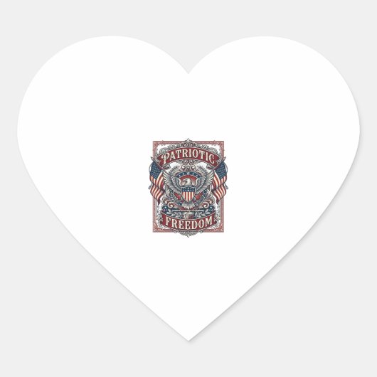 Patriottische County Parade Vector Grafische T-shi Hart Sticker (Voorkant)
