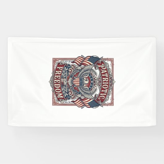 Patriottische County Parade Vector Grafische T-shi Spandoek (Horizontaal)