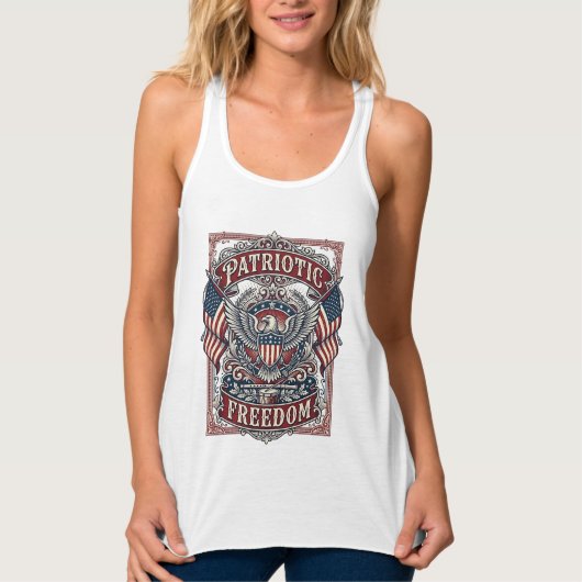 Patriottische County Parade Vector Grafische T-shi Tanktop (Voorkant)