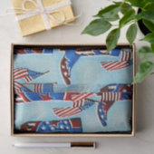 Patriottische cowboy jongens laarzen tissuepapier (Geschenk)